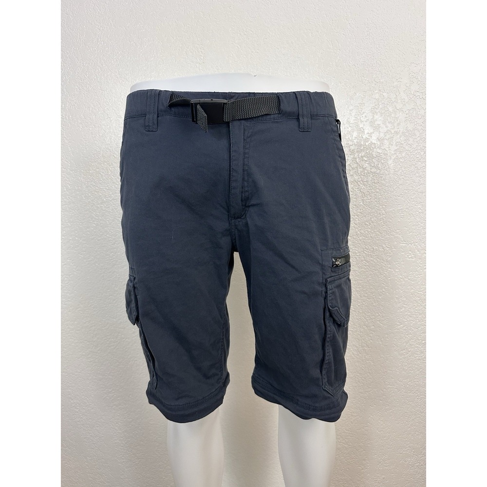 BC Clothing Co. Tactical Cargo Shorts S x 34 Navy Blue Outdoor Utility Belted